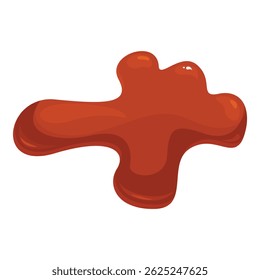 Molho caramelo doce e brilhante fluindo para baixo, perfeito para ilustrações de alimentos ou projetos relacionados a sobremesas