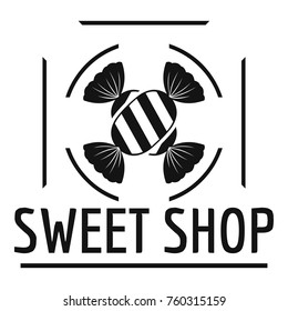 Sweet shop logo. Simple illustration of sweet shop vector logo for web
