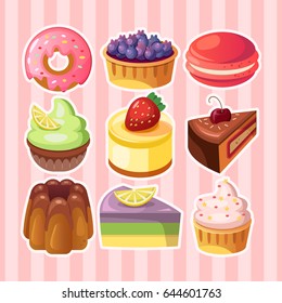 Sweet shop vector background illustration