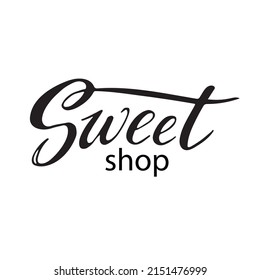 Sweet Shop Vector Hand Lettering Black Stock Vector (Royalty Free ...