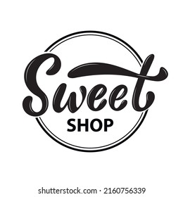 Sweet Shop Vector Hand Lettering Black Stock Vector (Royalty Free ...
