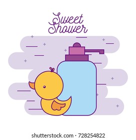 sweet shower rubber duck and bottle soap