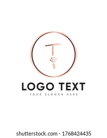 A sweet and simple display letter type T logo template, Vector logo for business and company identity 