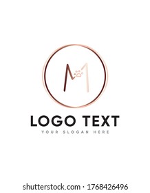 A sweet and simple display letter type M logo template, Vector logo for business and company identity 