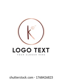 A sweet and simple display letter type K logo template, Vector logo for business and company identity 