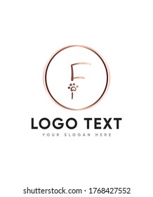 Una carta de presentación dulce y simple tipo de plantilla de logotipo F, logotipo vector para identidad empresarial y de empresa 