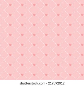 sweet and simple pink heart seamless pattern, vector, Endless texture can be used for wallpaper, pattern fills, web page,background,surface