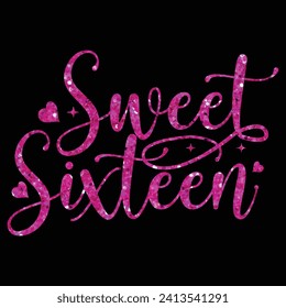 Sweet sixteen, Designs Bundle, Streetwear T-shirt Designs Artwork Set, Graffiti Vector Collection for Apparel and Clothing Print.