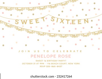 Sweet Sixteen Party Template