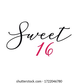 Sweet Sixteen party vector design