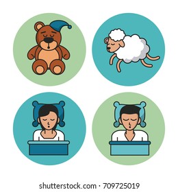 Sweet sleep icons