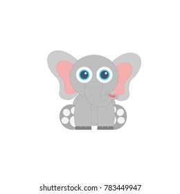 Sweet Small Baby Elephant Caricature Stock Vector (Royalty Free ...