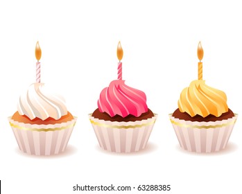 Sweet small cakes isolated