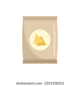 Dulce icono de barra de aperitivos vector plano. chocolate de comida. Paquetes de cereales aislados