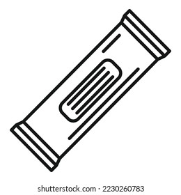 Sweet snack bar icon outline vector. Food chocolate. Cereal pack