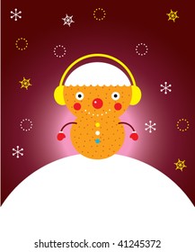 sweet snowman christmas greeting
