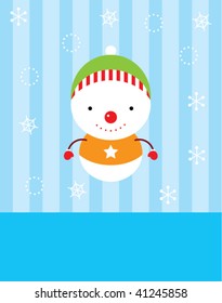 sweet snowman greeting