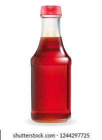 Sweet soft drink bottle on white background. Vector EPS-10