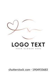 A sweet, soft hand lettered type X logo template, Vector logo for business and company identity 