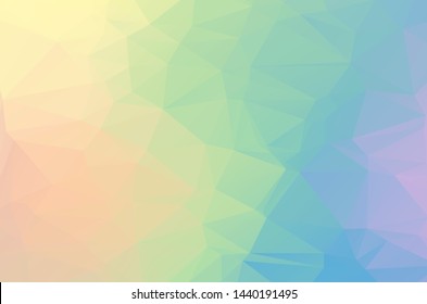 sweet soft multicolor Low poly crystal background. Polygon design pattern. sweet soft multicolor Low polygonal vector illustration, low polygon background.