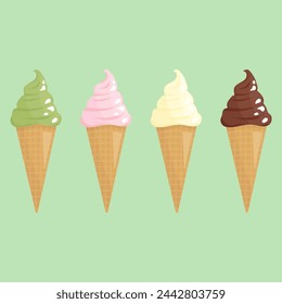 sweet soft serve, vector illustration