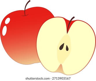 Dulce y agria deliciosa Ilustración vectorial de manzana