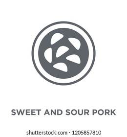 Sweet and Sour Pork icon. Sweet and Sour Pork design concept from Chinese Food collection. Simple element vector illustration on white background.