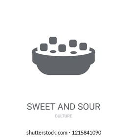 Sweet and Sour Pork icon. Trendy Sweet and Sour Pork logo concept on white background from Culture collection. Suitable for use on web apps, mobile apps and print media.