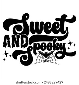 SWEET AND SPOOKY  HALLOWEEN T-SHIRT DESIGN,