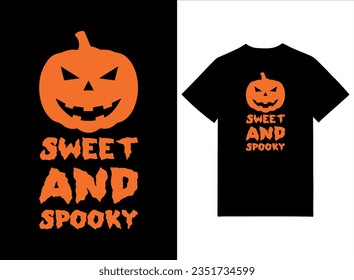 Sweet And Spooky Print Ready T-shirt Design