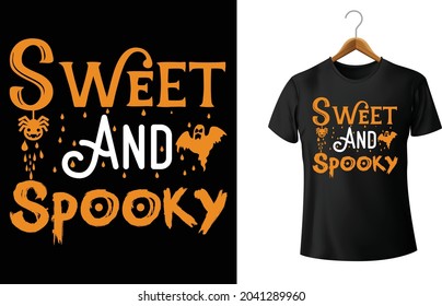 Sweet And Spooky Shirt, Halloween Shirt, Funny Halloween Shirt, Halloween Couple Shirt, cute ghost and spider.