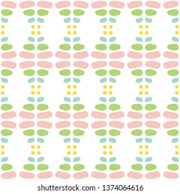 Sweet spring coloured abstract vector seamless pattern. Modern stylish texture of repeating geometric tiles from hand drawn striped diamonds.