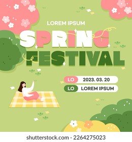 Plantilla de banner de evento Sweet Spring
