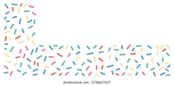 Sweet sprinkle border for cupcake graphics, birthday cards and happy posters