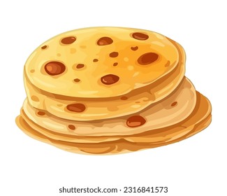 Sweet stack of cookies icon isolated