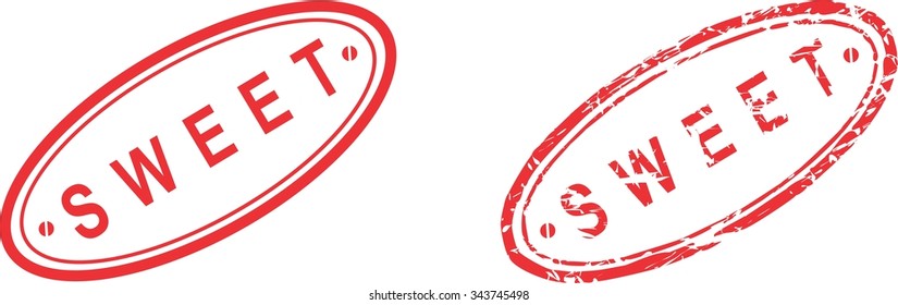 sweet stamp sticker in vector format very easy to edit 