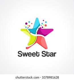 sweet star logo vector, icon, element, and template for business