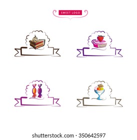Sweet store. Logo. Pictogram. Vector. Illustration