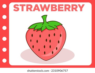 sweet strawberry . cartoon fruit free vector 