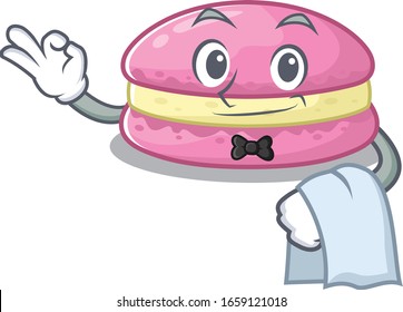 Caracter de fresa dulce trabajando como camarero