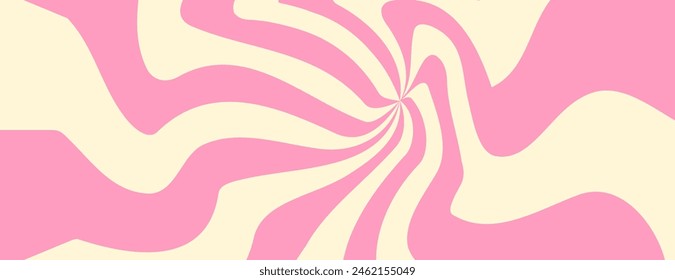 Sweet Strawberry Milk Background. Pink Ice Cream Spiral Backdrop. Candy Confectionary Abstract Frame for Banner and Advertising Template.