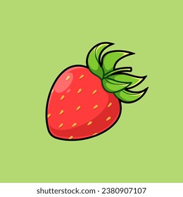 sweet strawberry. Suitable for decoration, sticker, icon and other.