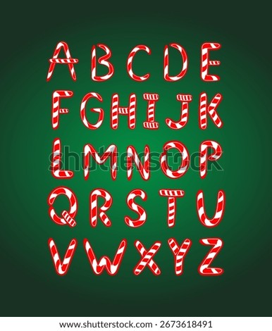 Sweet Striped Christmas Candy Cane Font