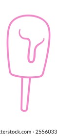 Sweet sugary melting ice-cream scribble