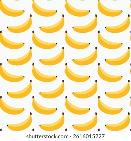 Sweet summer banana fruit seamless pattern background illustration