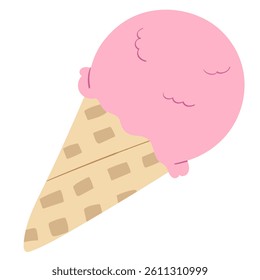 sweet summer ice cream cone style color cute doodle illustration