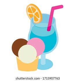 Sweet summer icon. Isometric illustration of sweet summer vector icon for web
