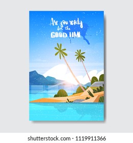 sweet summer landscape palm tree beach badge Design Label. Season Holidays lettering for logo,Templates, invitation, greeting card, prints and posters. vector illustration