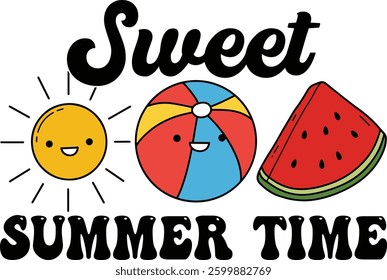 Sweet Summer Time Graphic Illustration