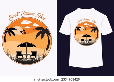 Sweet summer time t shirt design